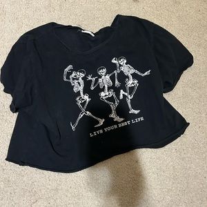 Skelton Crop Top | Size: L | Good Condition